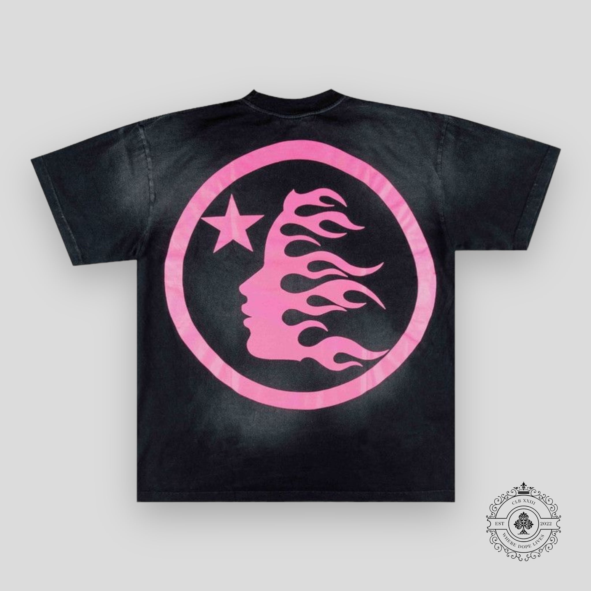 Hellstar Sport Logo Gel T-shirt in Black / Pink