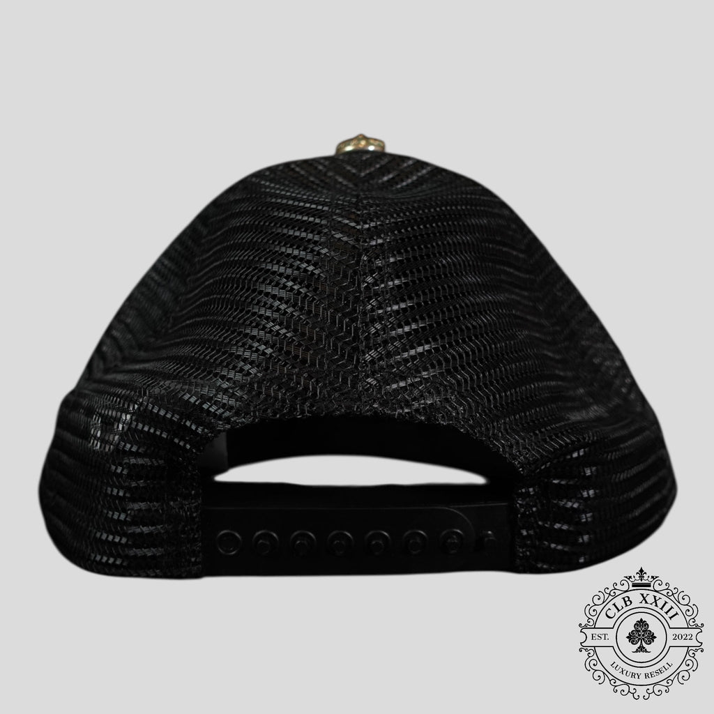 Chrome Hearts Triple Cross Trucker Hat in Black / White