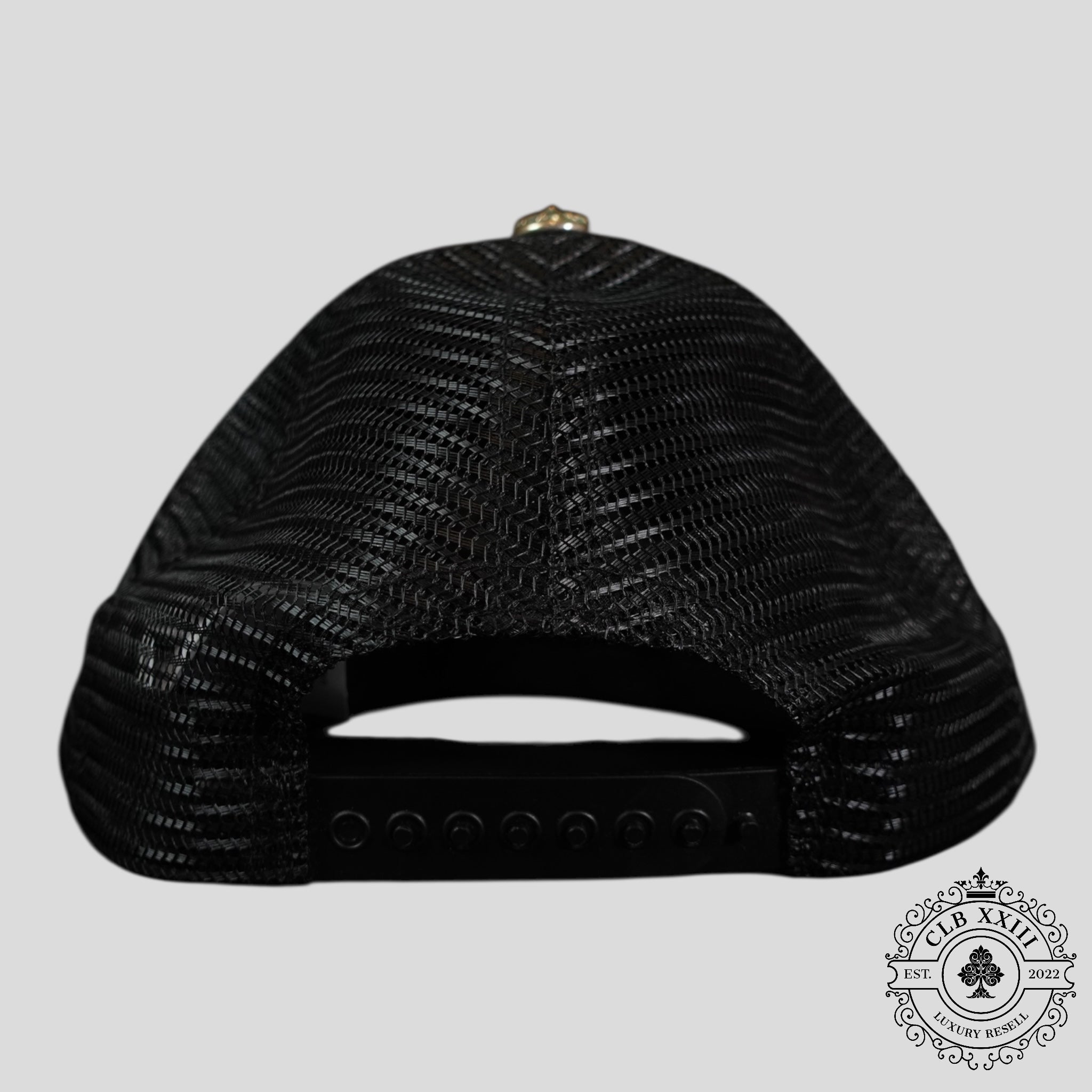 Chrome Hearts Triple Cross Trucker Hat in Black / White