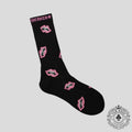 Chrome Hearts Matty Boy Chomper Socks in Black / Pink