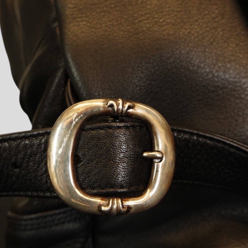 Chrome Hearts Sex Records Cross Patch Backpack in Black