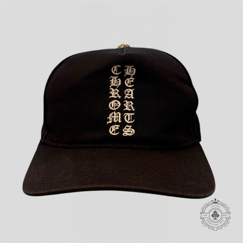 Chrome Hearts Vertical Logo Hat in Black