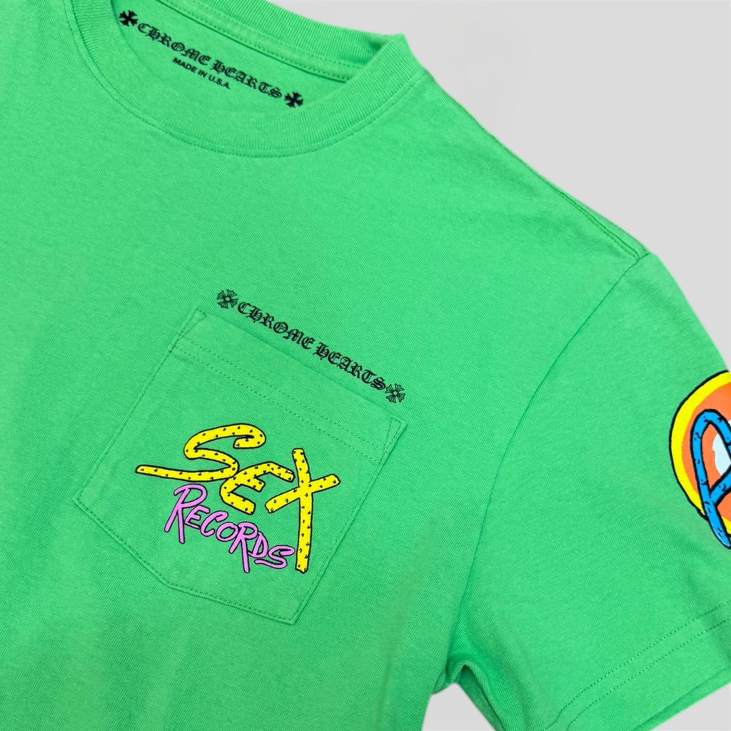 Chrome Hearts Sex Records Tee in Green
