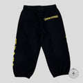 Chrome Hearts Scroll Logo Kids Sweatpants in Black/Yellow