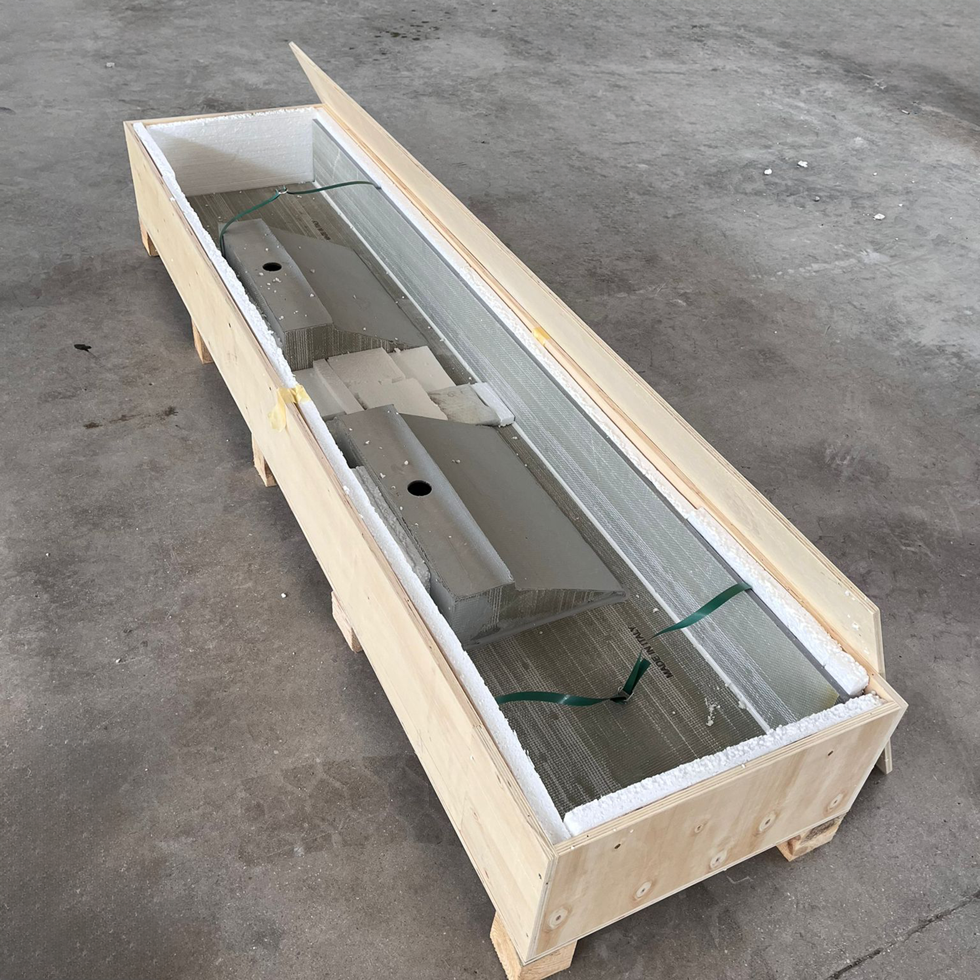HANDCRAFTED INFINITY TRAVERTINO GREY HIGH ENGINEERED STONE SINK (ES-104)