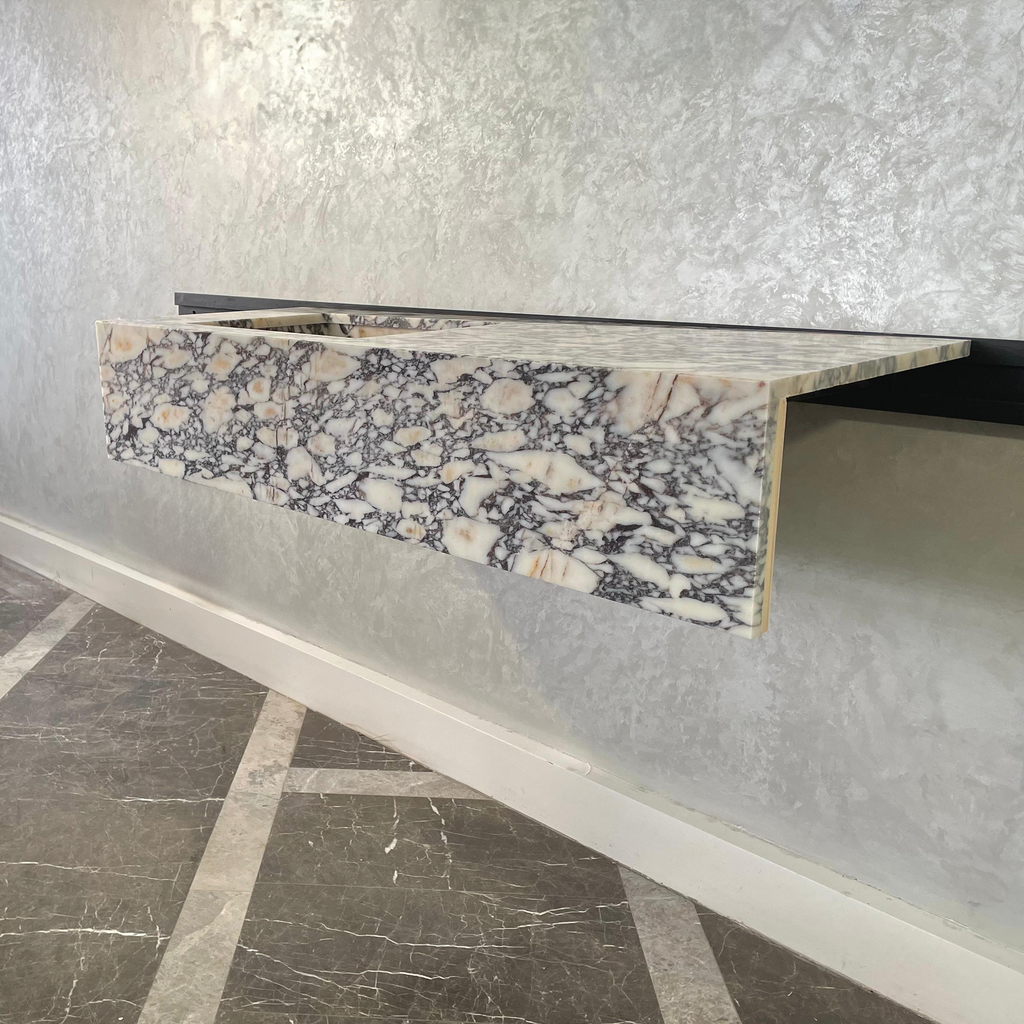 HANDCRAFTED CUSTOM CALACATTA VIOLA MARBLE SINK (NS-105)