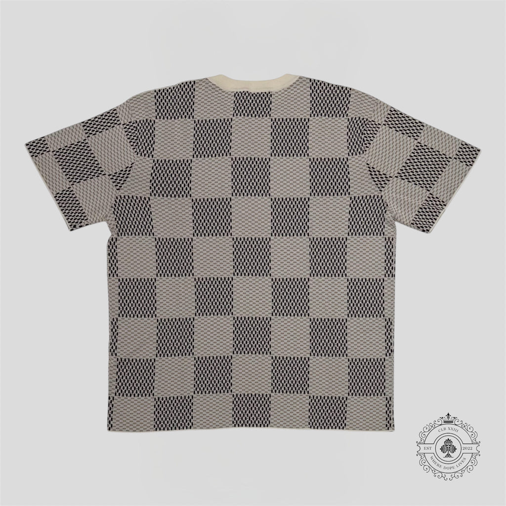 Louis Vuitton Damier Heritage Jacquard Short Sleeve Crewneck