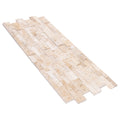Ivory Beige Ledger 3D Panel 6"x24" Split-face Natural Travertine Wall Tile