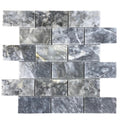 Luna Sky Marble 2"x4" Brick on 12" x 12" Mesh Mosaic Tile