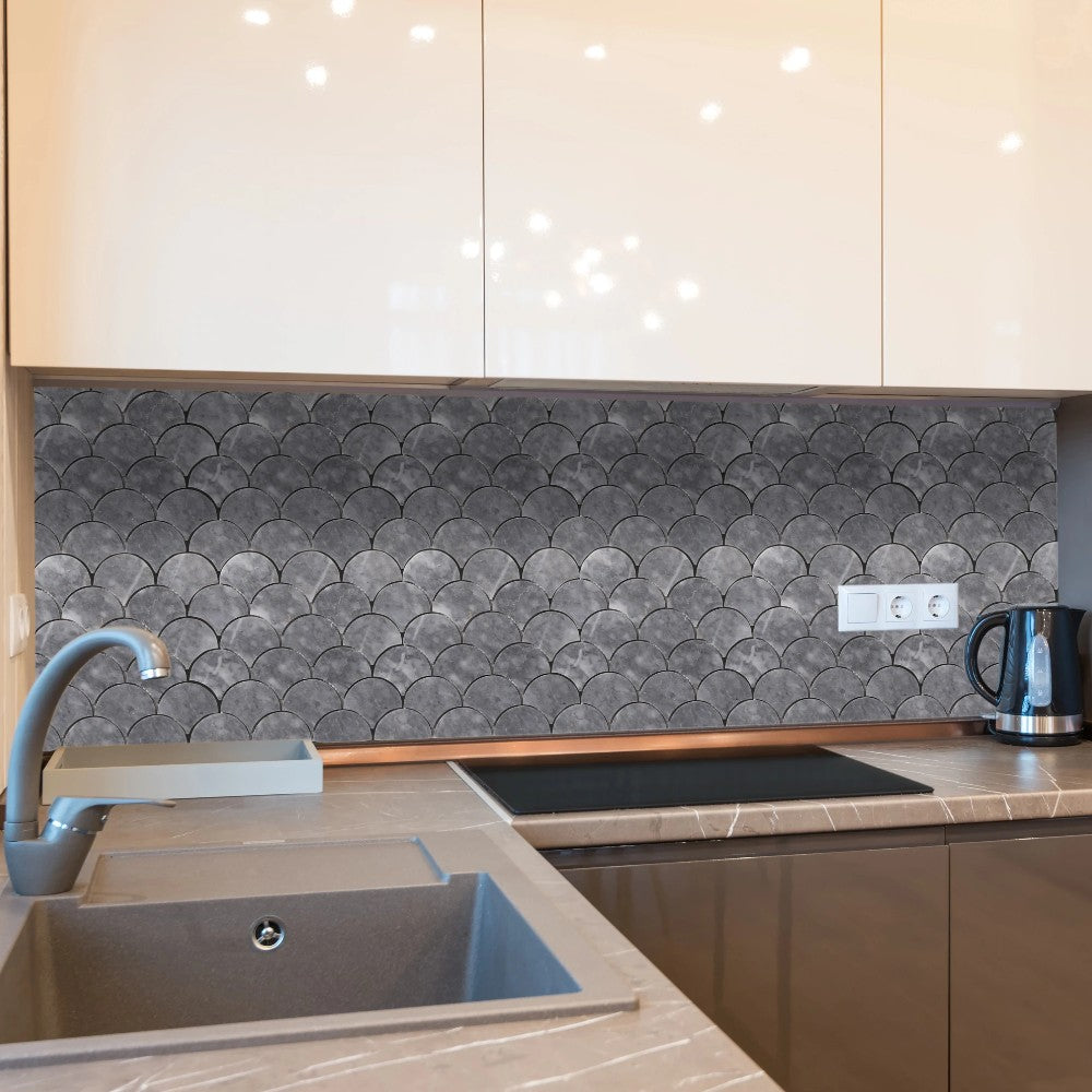 Luna Sky Marble Laguna on 12" x 12" Mesh Mosaic Tile