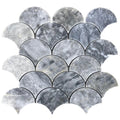 Luna Sky Marble Laguna on 12" x 12" Mesh Mosaic Tile