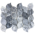 Luna Sky Marble Leaf on 12" x 12" Mesh Mosaic Tile