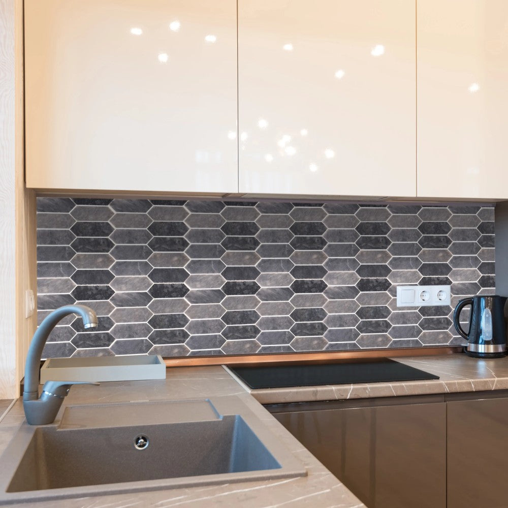Luna Sky Marble Strada on 12" x 12" Mesh Mosaic Tile