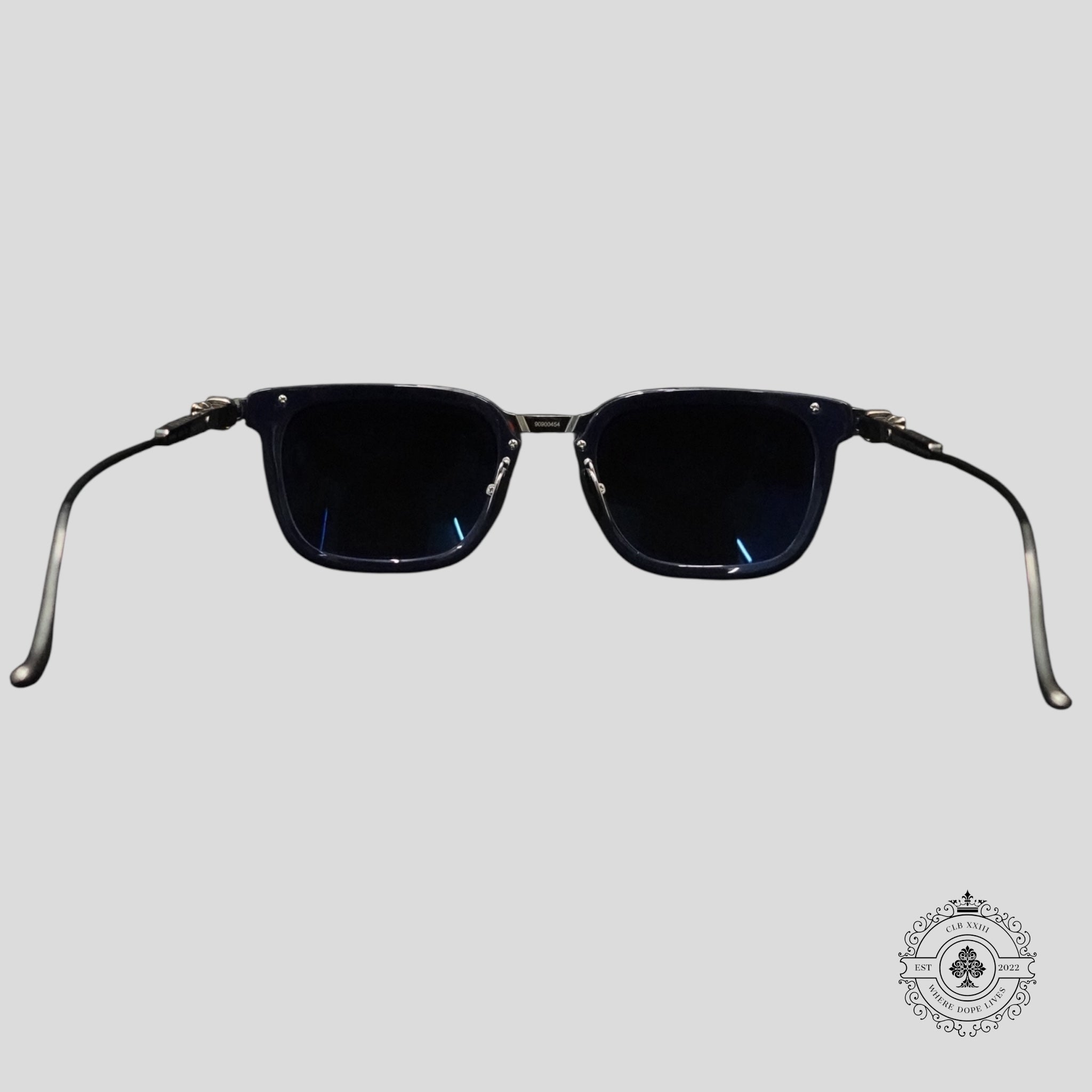 Chrome Hearts Overpoked Sunglasses in Silver/Blue