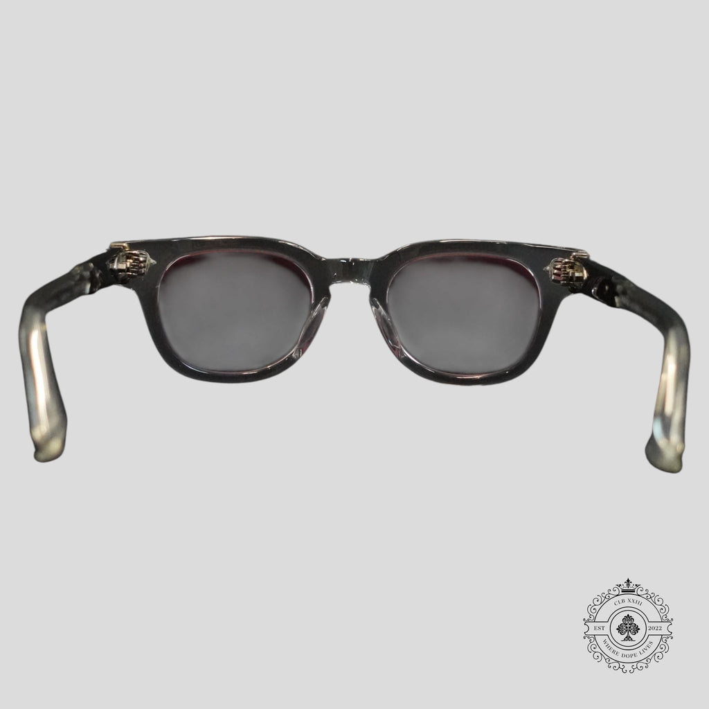 Chrome Hearts Jenna Tail Yea Glasses in Clear/Silver