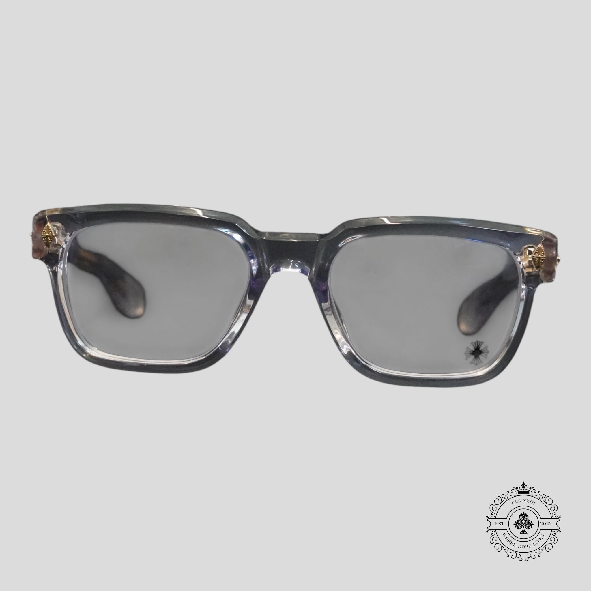 Chrome Hearts Pen 15 Sunglasses in Clear/Gold