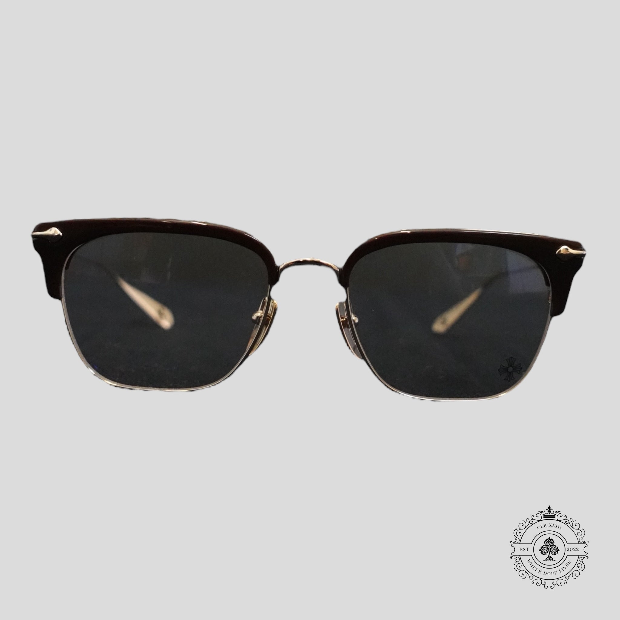 Chrome Hearts Sluntradiction Sunglasses in Brown/Gold