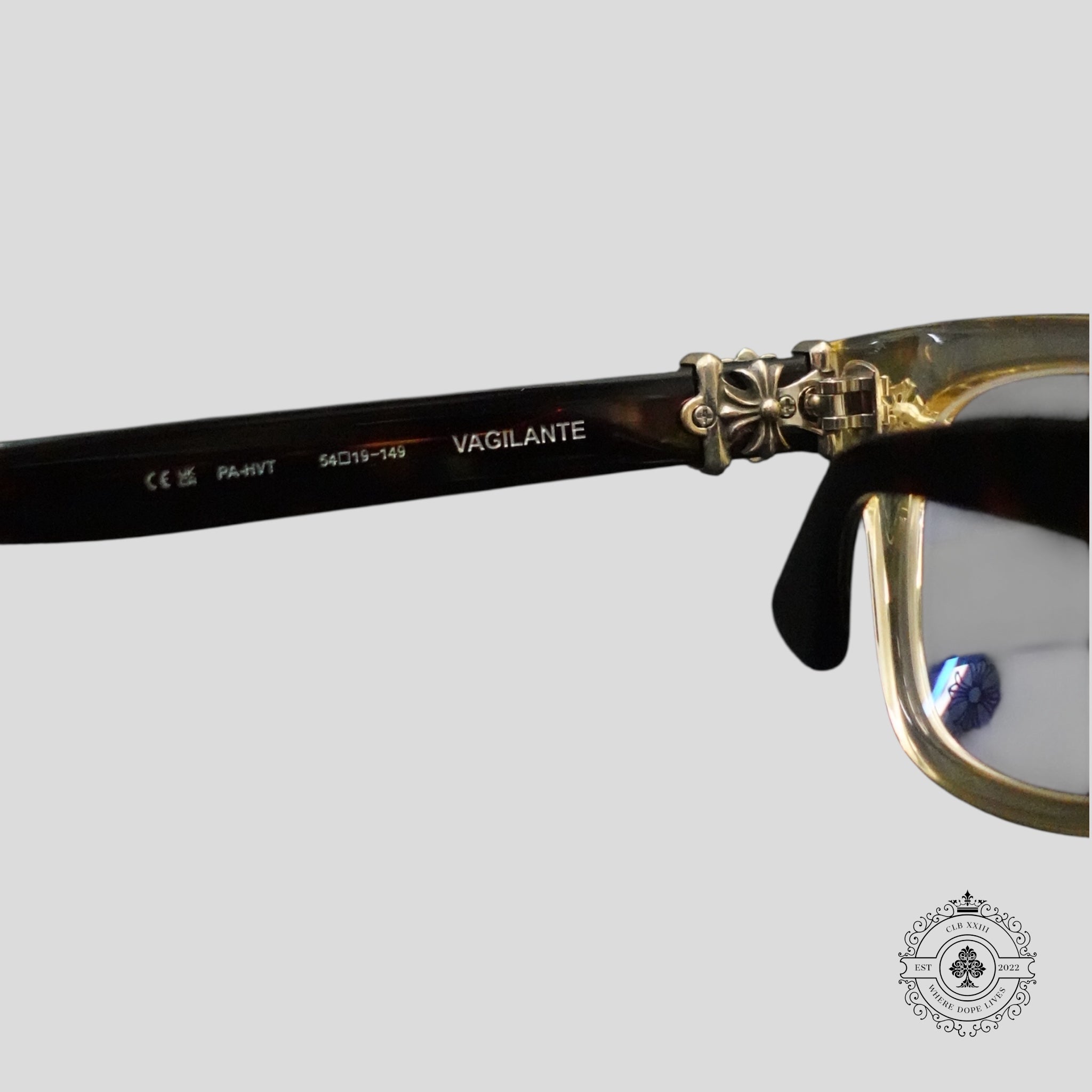 Chrome Hearts Vagilante Glasses in Tortoise Shell/Silver