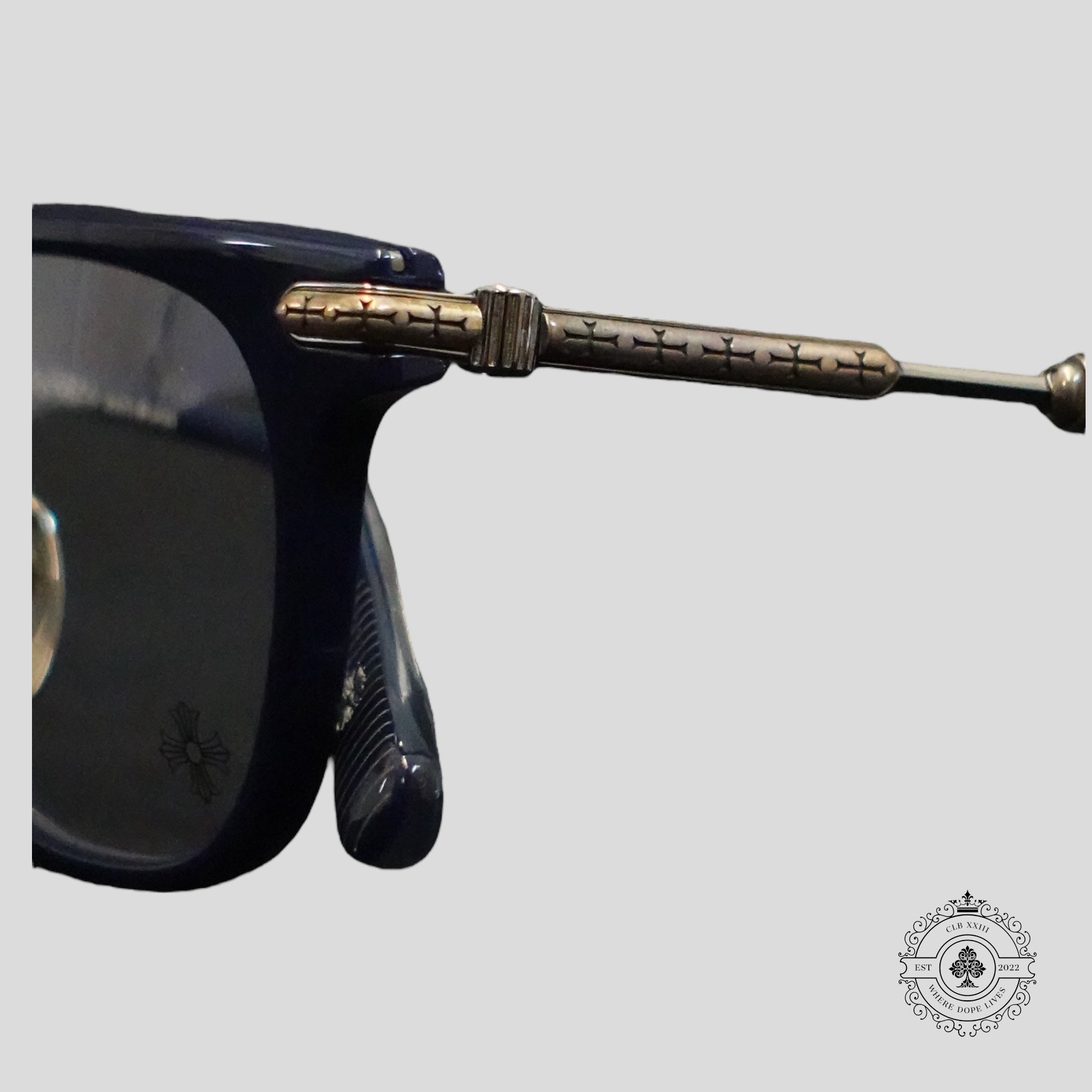 Chrome Hearts Tycoxagain Glasses in Blue/Silver