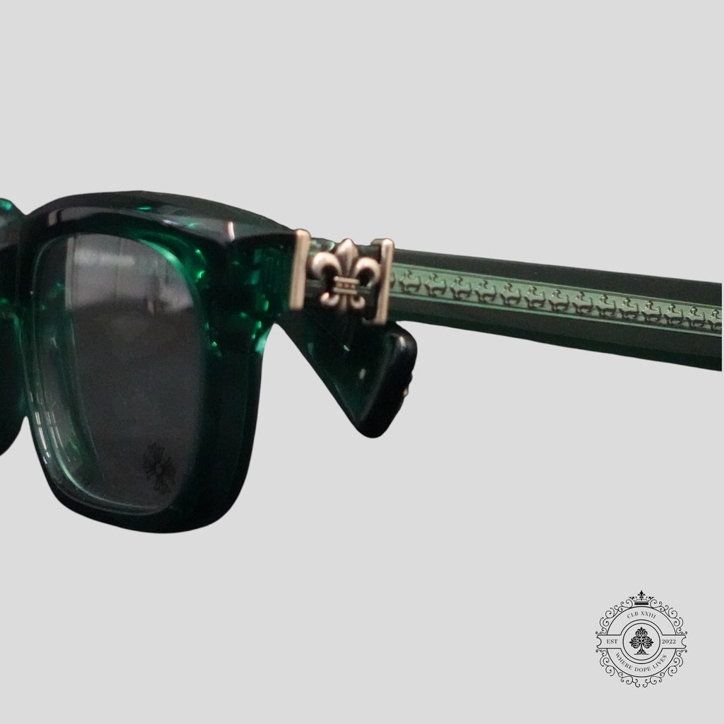 Chrome Hearts "See You In Tea" Sunglasses in Marine Green/Silver