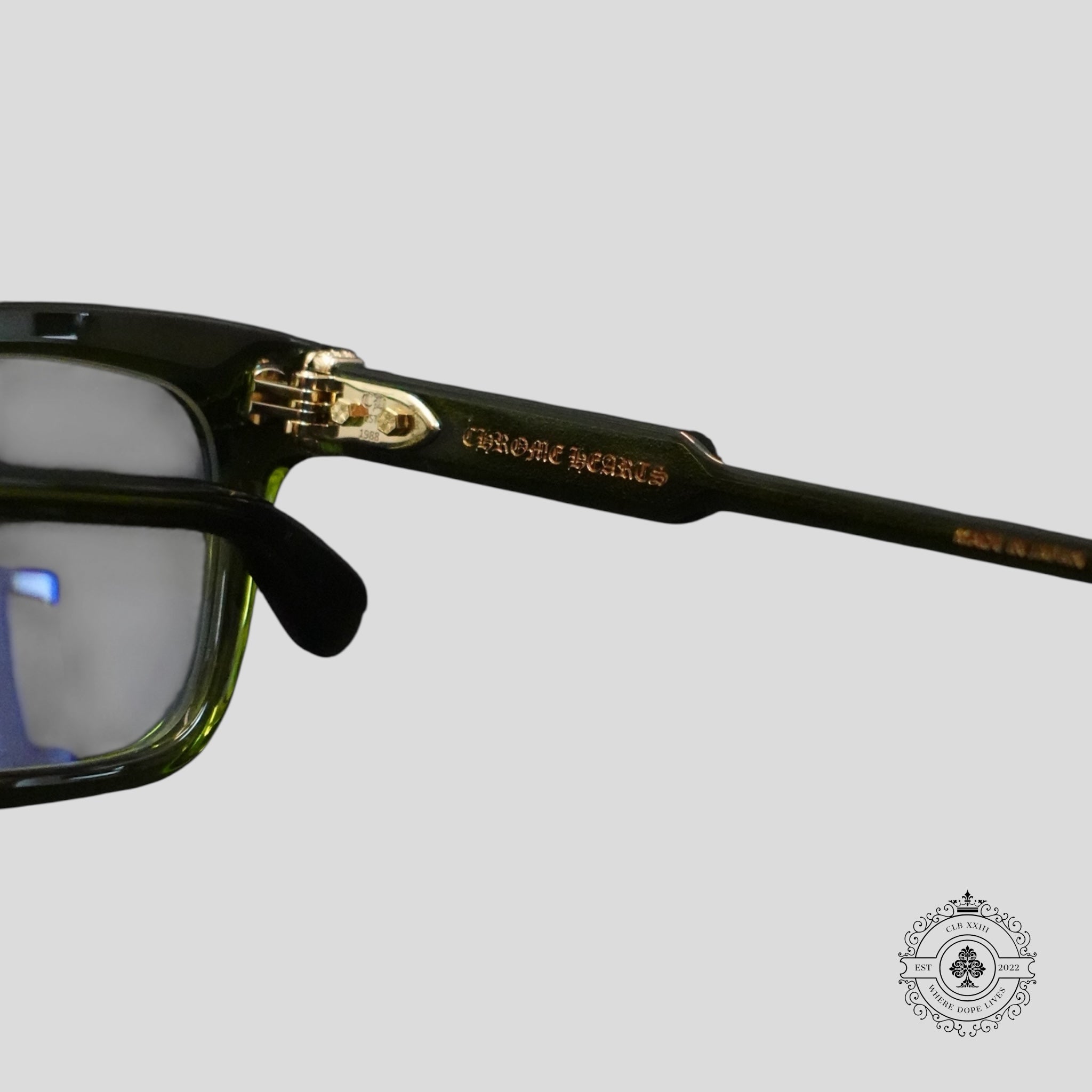 Chrome Hearts Ambidixtrous Sunglasses in Green/Gold