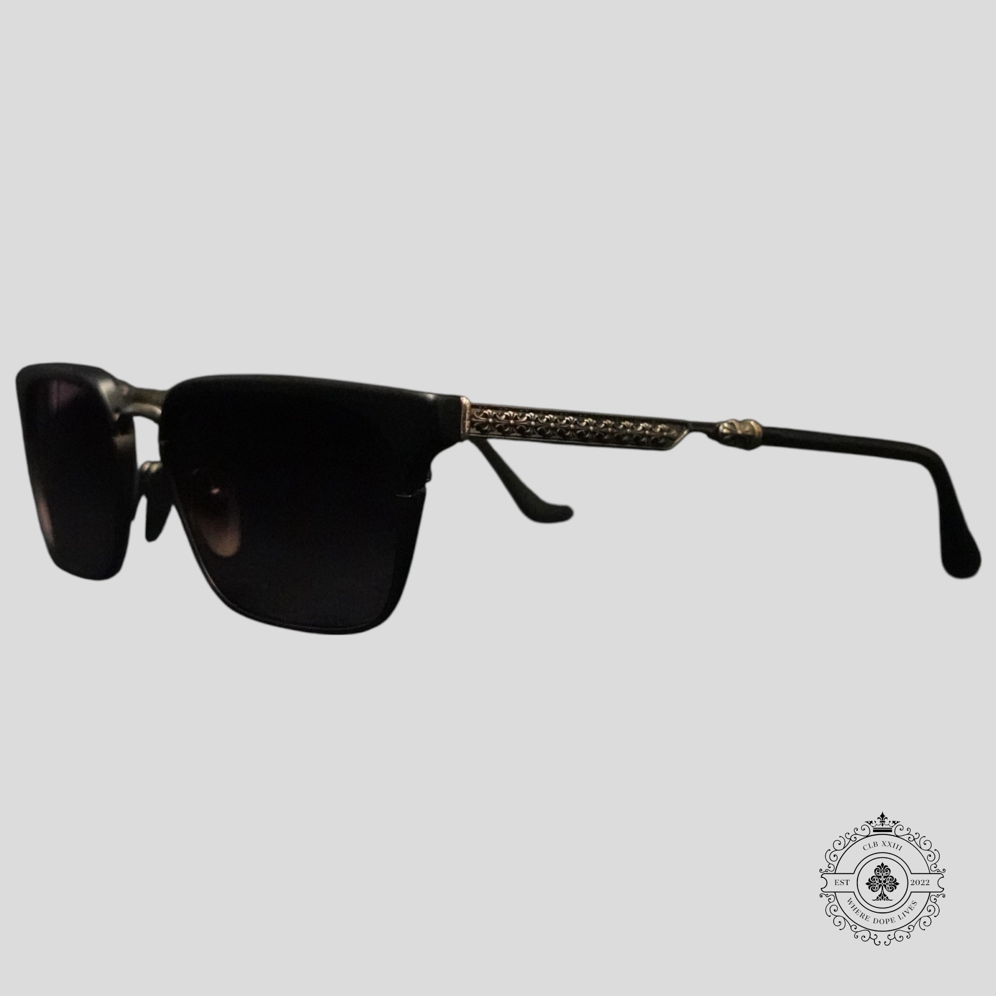 Chrome Hearts See U Next Tuesday Glasses in Black/Silver