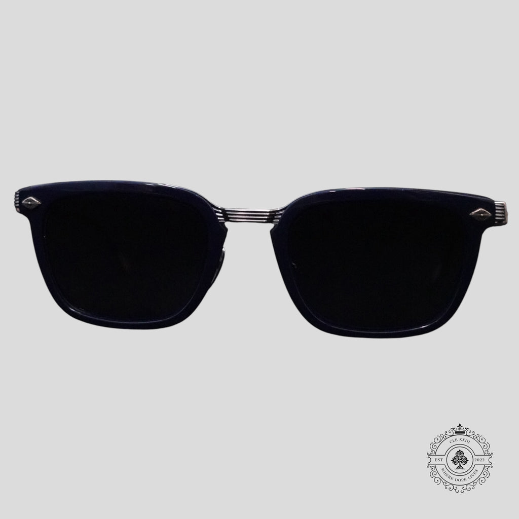 Chrome Hearts Overpoked Sunglasses in Silver/Blue
