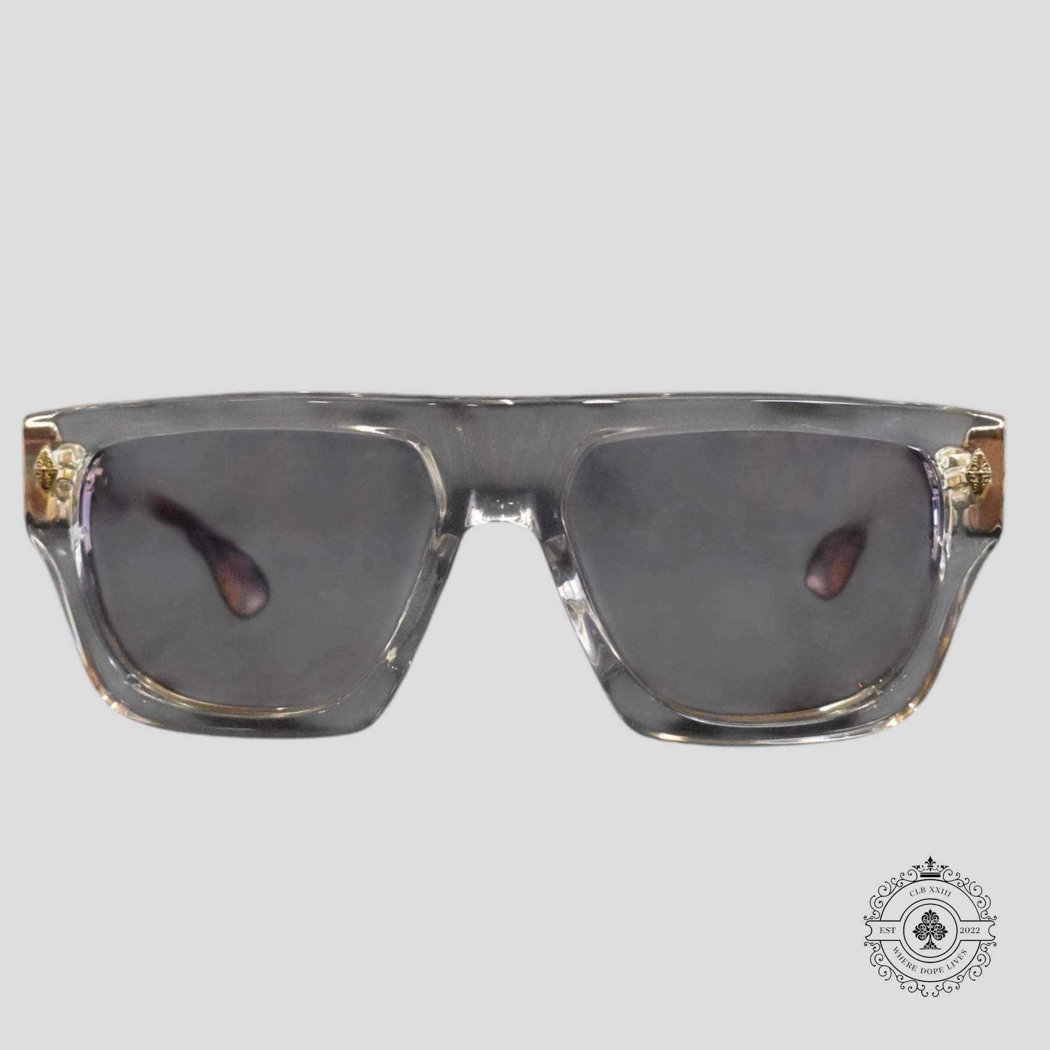 Chrome Hearts Charismadick Glasses in Clear/Gold