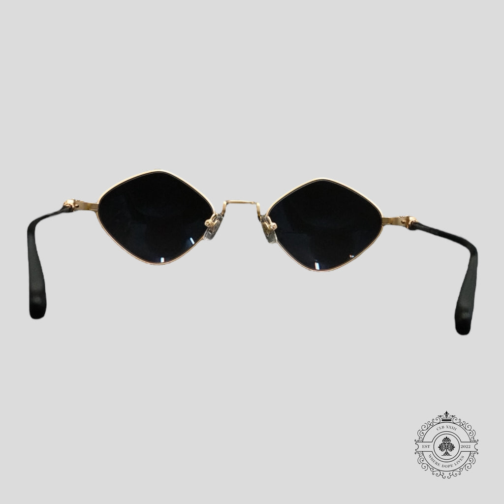 Chrome Hearts Diamond Dog Sunglasses in Black/Gold
