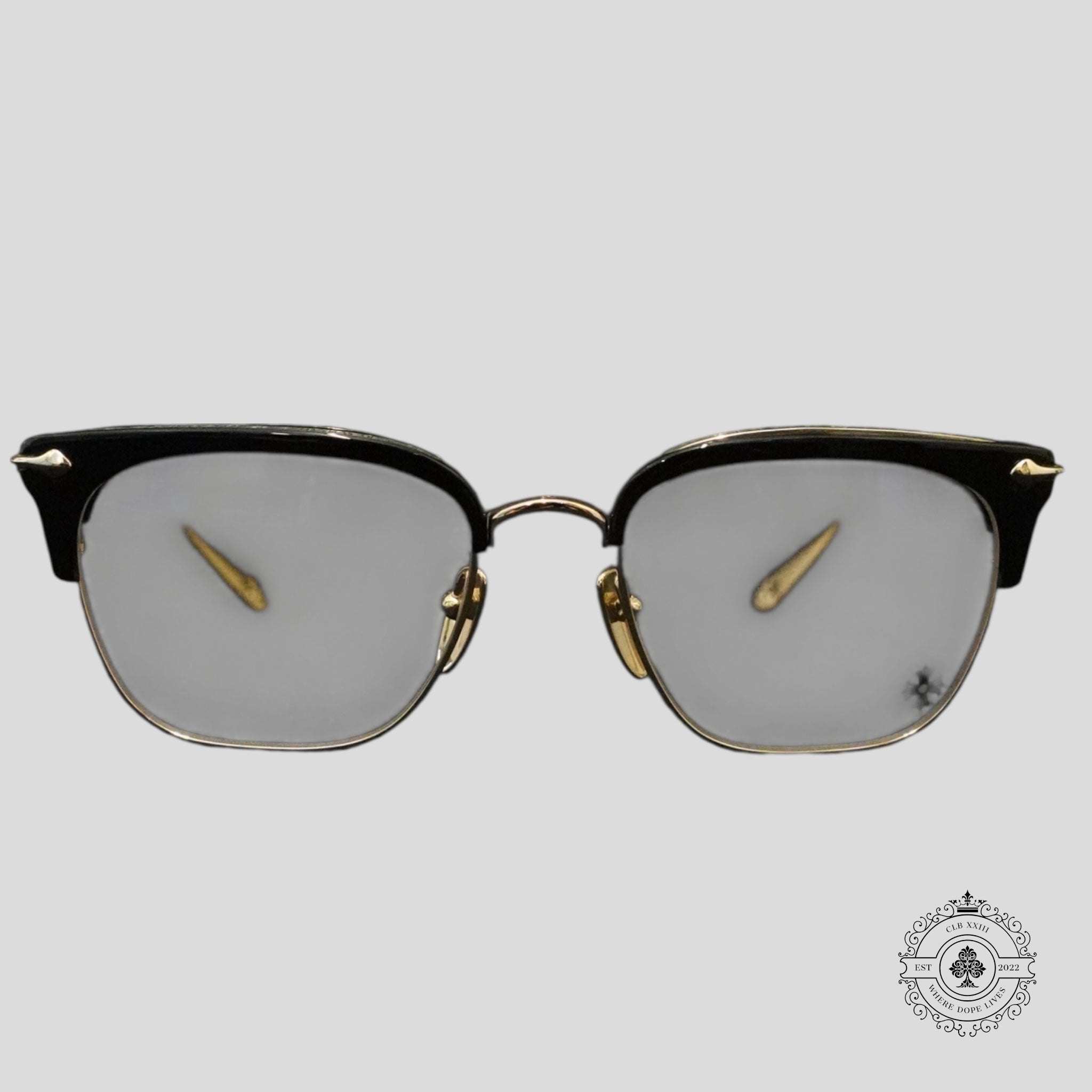 Chrome Hearts Sluntradiction Glasses in Black/Gold