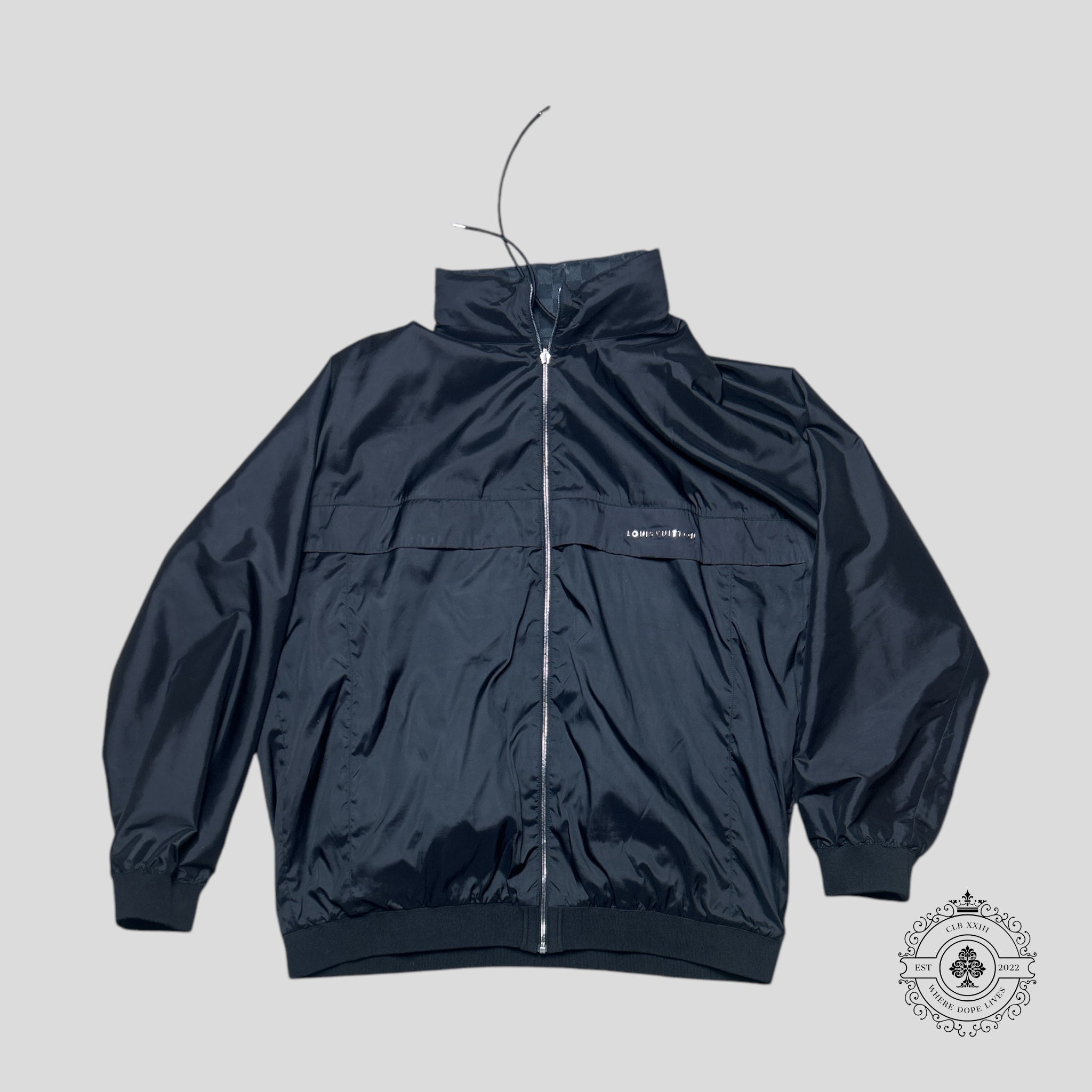 Louis Vuitton Reversible Checkered Damier Windbreaker in Black