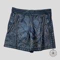 Amiri Leather Bandana Boxing Shorts in Brown