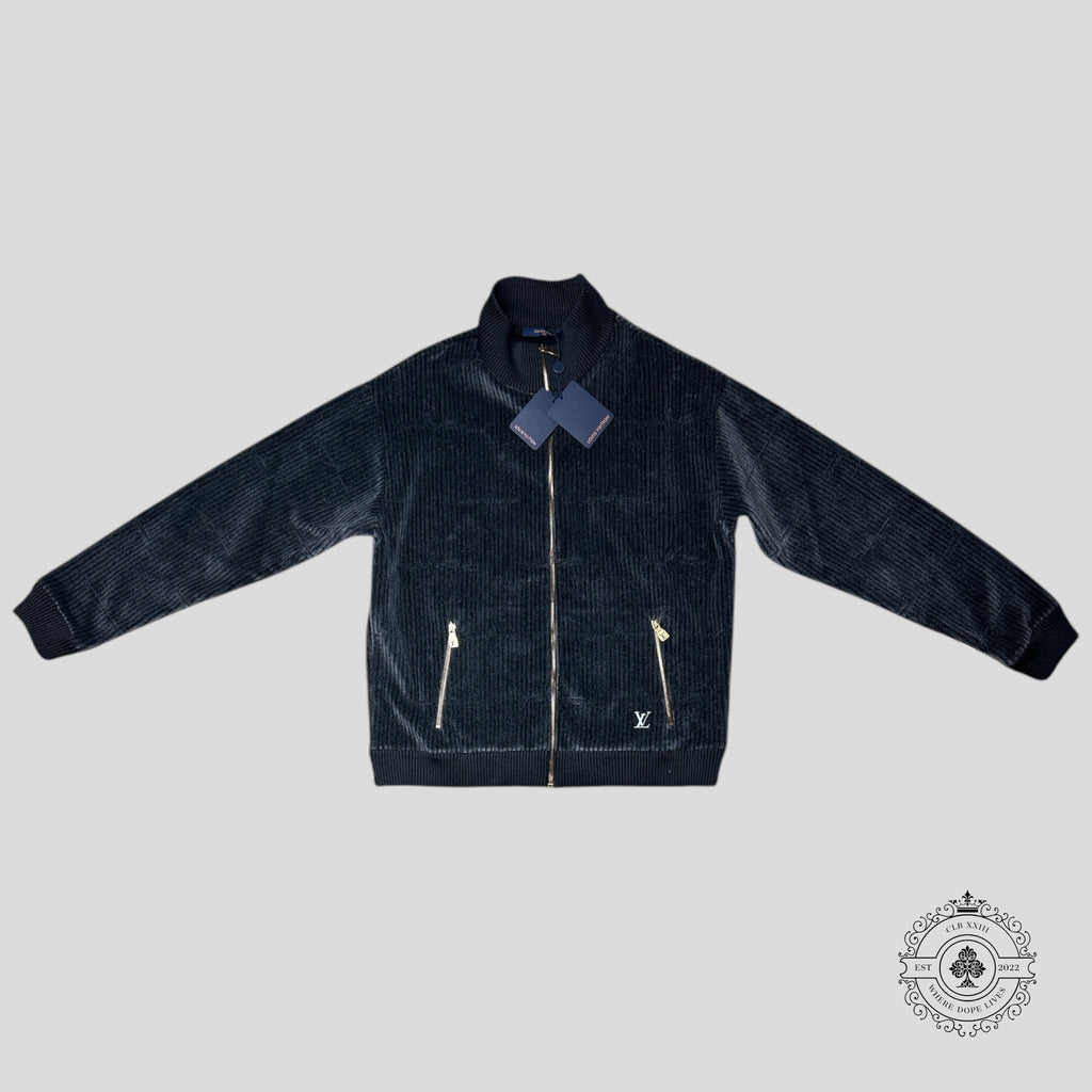 Louis Vuitton X Park Seo-Bo Velvet Tracktop in Dark Grey