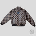 Louis Vuitton Damier Pop Leather Harrington Jacket in Brown
