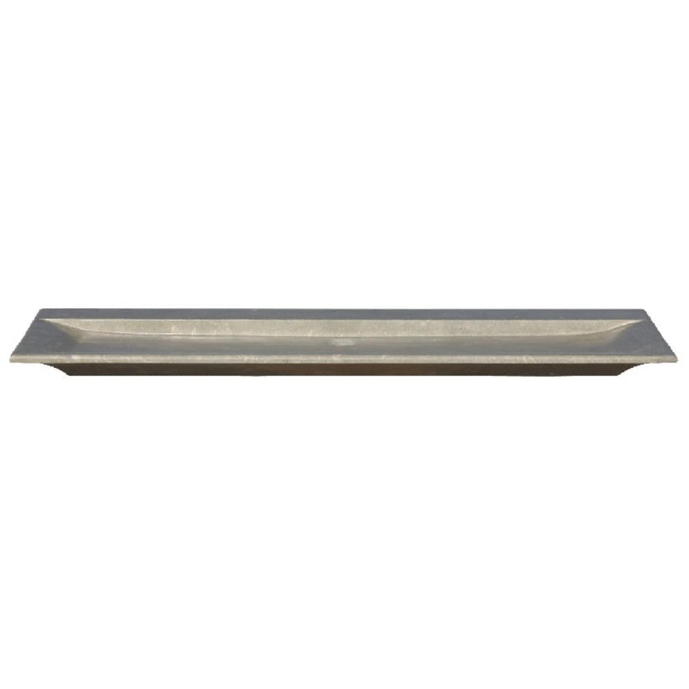 Seagrass Fossil Limestone Rectangular Vessel Sink Honed (W)16" (L)48" (H)2.5"