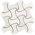 Shell Stone Limestone Fusion Design on 12" x 12" Mesh Mosaic Tile