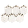 Shell Stone Limestone Naples Design on 12" x 12" Mesh Mosaic Tile