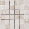 Shell Stone Limestone 2"x2" Honed on 12" x 12" Mesh Mosaic Tile