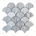 Solto White Marble Laguna on 12" x 12" Mesh Mosaic Tile