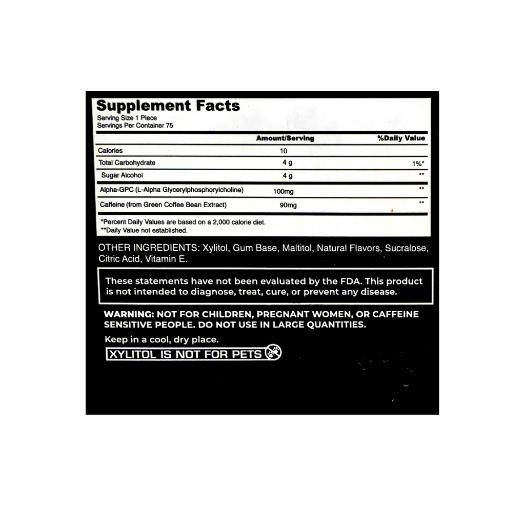 Strike Premium Energy Gum | 1 Pack