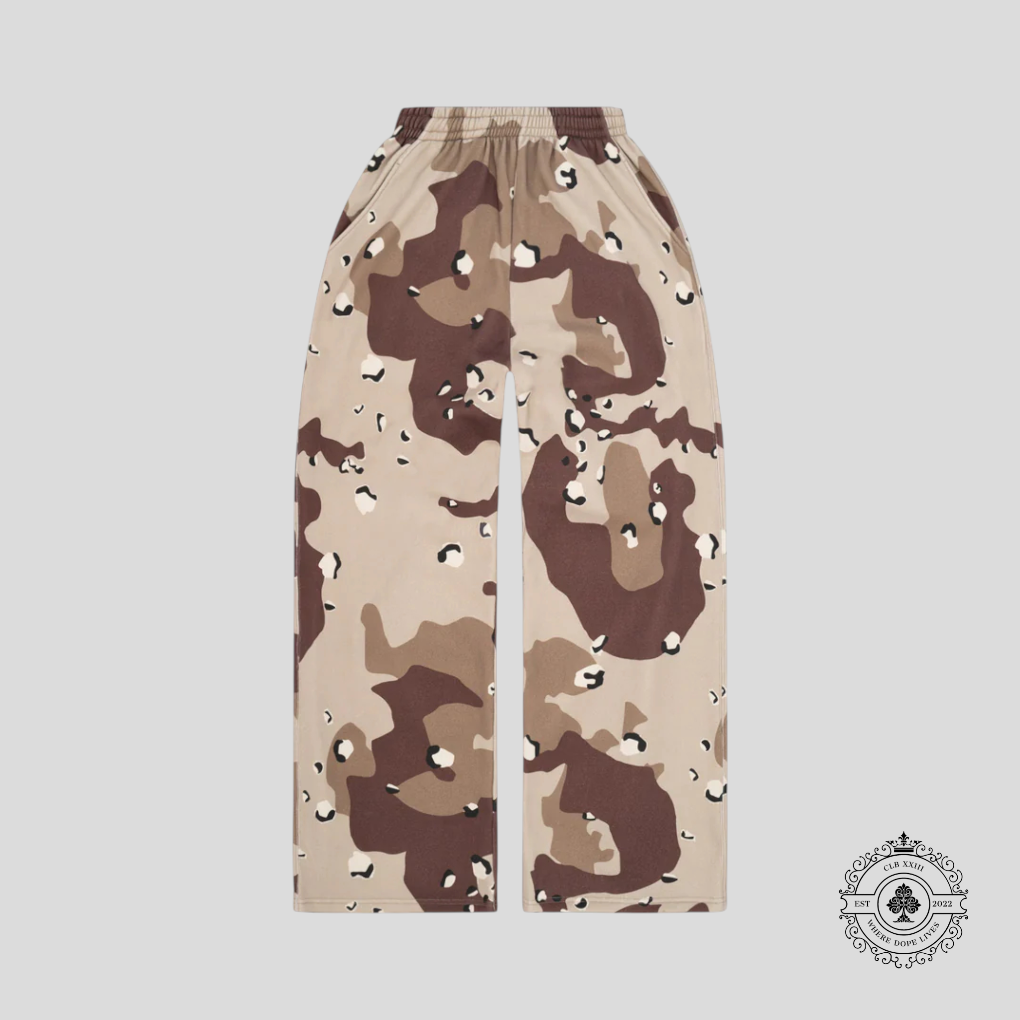 Bravest Studios Chip Camo Baggy Sweatpants in Brown