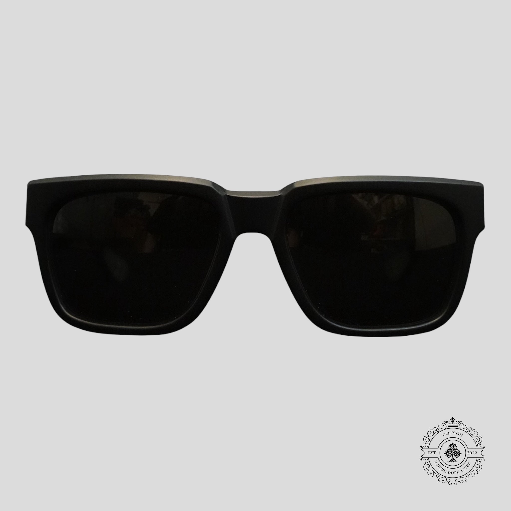 Chrome Hearts Box Officer Sunglasses in Matte Black/Silver
