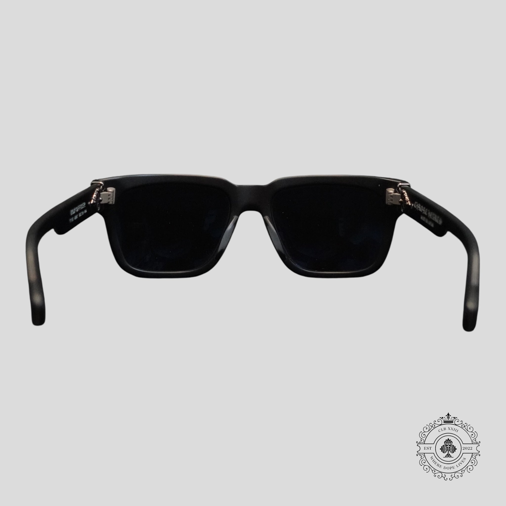 Chrome Hearts Box Officer Sunglasses in Matte Black/Silver