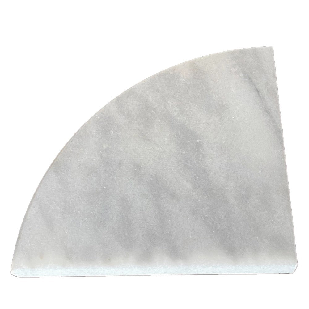Carrara White Marble 9" Shower Corner Shelf Semi Polished