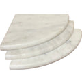 Carrara White Marble 9" Shower Corner Shelf Semi Polished