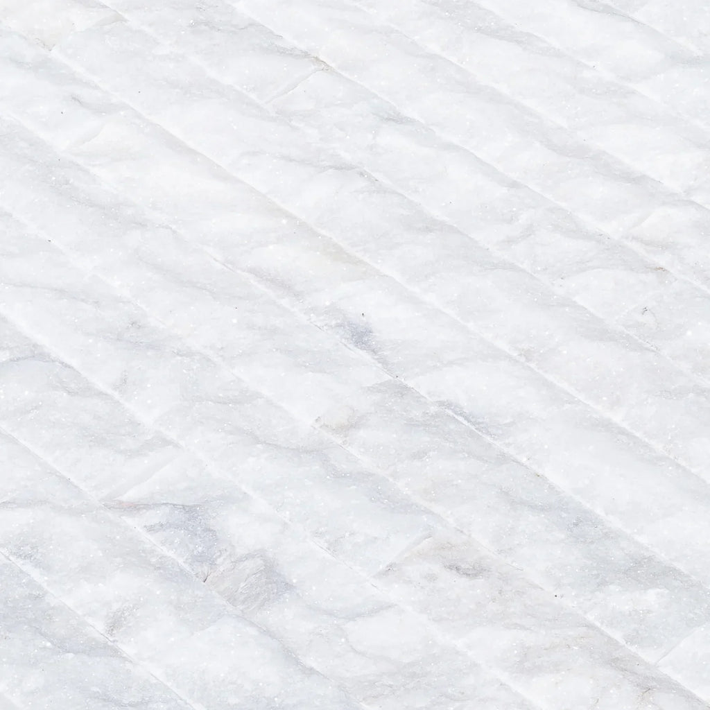 Carrara White 4"xFree Length Split-face Natural Marble Wall Tile