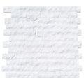 Carrara White 4"xFree Length Split-face Natural Marble Wall Tile