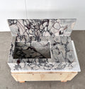HANDCRAFTED CUSTOM CALACATTA VIOLA MARBLE SINK (NS-081)