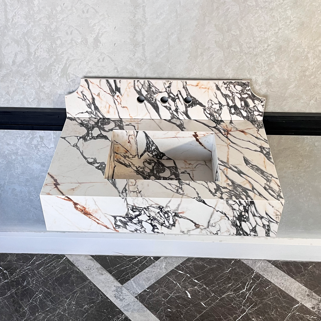 HANDCRAFTED MATERIA CORCHIA GOLD ENGINEERED PORCELAIN SINK (ES-053)