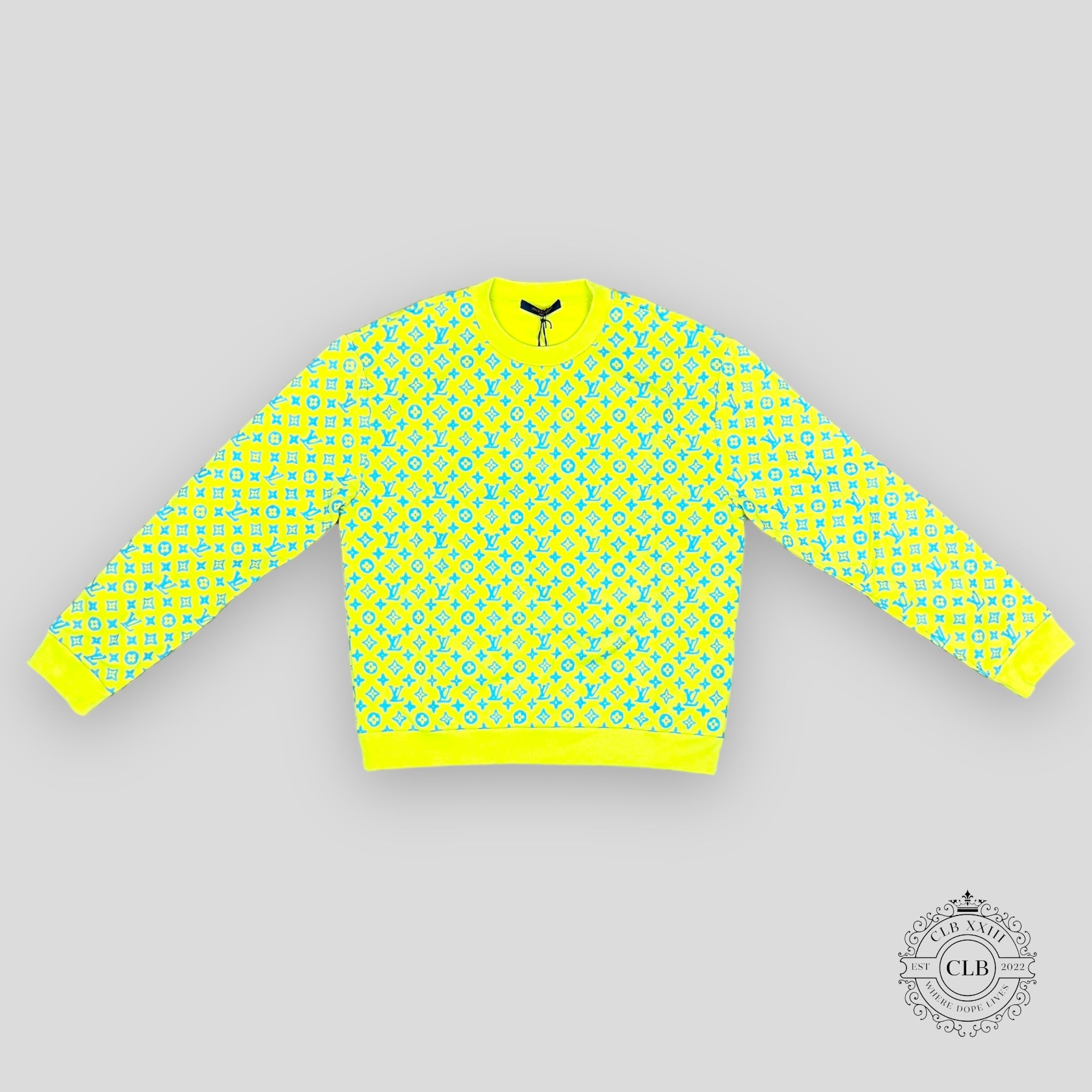 Louis Vuitton Monogram Sweater in Yellow / Blue
